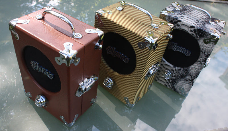 The Legendary Pignose 7-100 Battery Amplifier. Available in 3 finishes original, tweed and snakeskin.