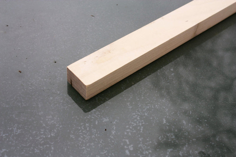 Yellow poplar neck blank, 36 x 24 x 900mm, ideal for 3 string cigar box guitars.