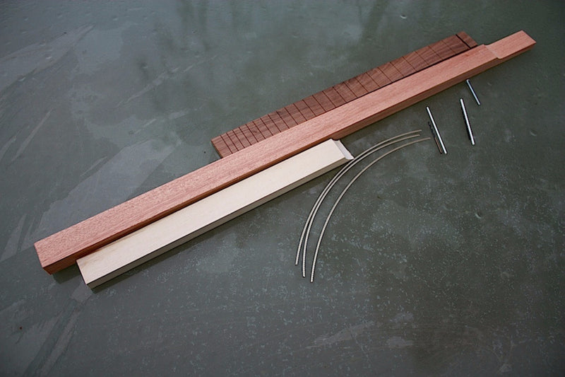 4 string cigar box guitar neck - basic parts