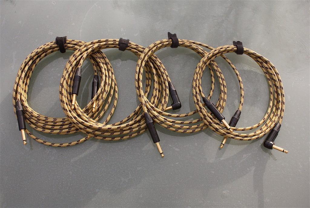 Custom sommer classique & neutrik tweed guitar lead, available in various lengths with straight or angled jack plugs.