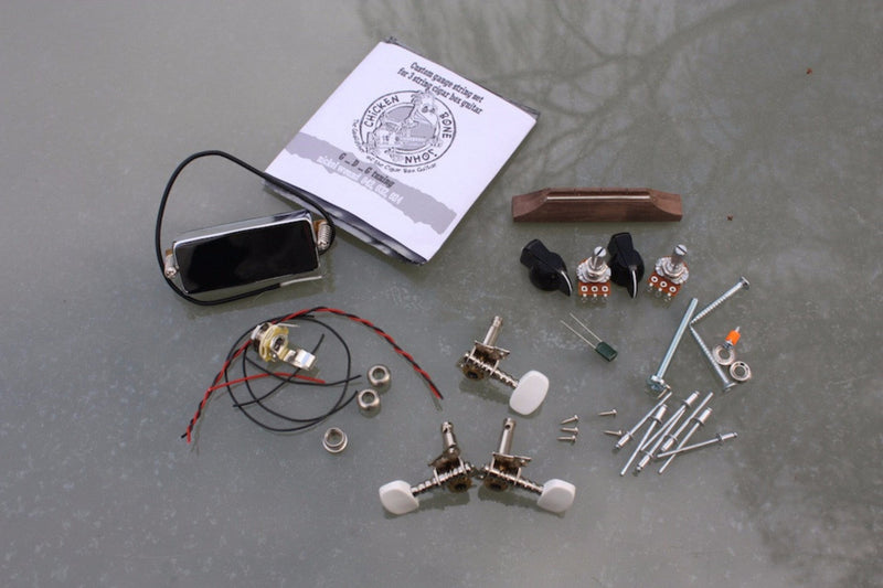 Cigar Box Guitar Hardware Pack - Humbucker pickup 'Deluxe' pack