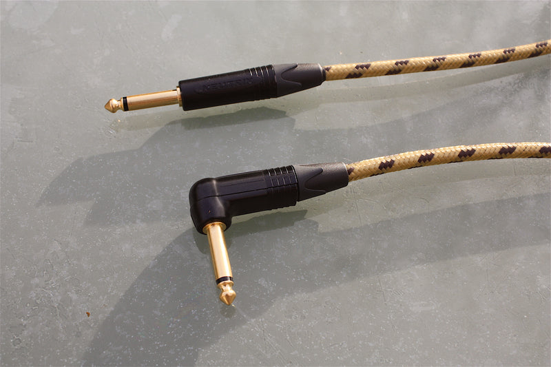 Custom sommer classique & neutrik tweed guitar lead, available with straight and angled jack plugs.